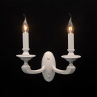 Applique murale blanche neoclassic 2 ampoules 19 cm