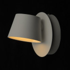 Applique murale blanche techno 1 ampoule 12 cm