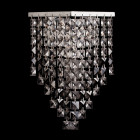 Applique murale chromée crystal 1 ampoule 23 cm