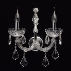 Applique murale chromée crystal 2 ampoules 23 cm