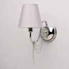 Applique murale chromée elegance 1 ampoule 27 cm
