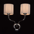 Applique murale chromée elegance 2 ampoules 20 cm