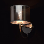 Applique murale chromée megapolis 1 ampoule 19 cm