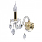 Applique murale dorée crystal 1 ampoule 22.5 cm