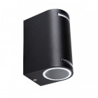 Applique murale extérieure noire aluminium - 2xgu10