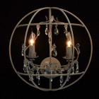 Applique murale grise loft 2 ampoules 22 cm