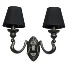 Applique murale grise neoclassic 2 ampoules 23.5 cm