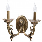 Applique murale laiton classic 2 ampoules 24 cm