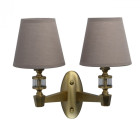 Applique murale laiton neoclassic 2 ampoules 33 cm