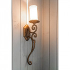 Applique murale marron country 1 ampoule 13 cm