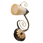 Applique murale marron country 1 ampoule 21 cm