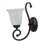 Applique murale marron country 1 ampoule 23 cm