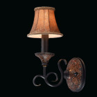 Applique murale marron country 1 ampoule 24 cm