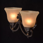 Applique murale marron country 2 ampoules 18 cm