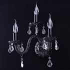 Applique murale noire classic 3 ampoules 22 cm