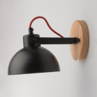 Applique murale noire megapolis 1 ampoule 24 cm