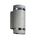 Applique selene, aluminium et polycarbonate, gris