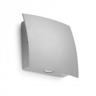 Applique surf, aluminium et verre, gris, 11 cm
