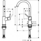 Mitigeur de lavabo talis s², bec haut, bec orientable sur 120°, chromé
