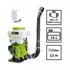 Pulvérisateur atomiseur thermique 40cc -14l  portée 12m horizontal 8 m vertical 1sangle ajustable moteur 2t