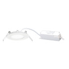 FLAT LED Encastré plat rond fixe blanc 110° LED intég. 5W 4000K 450lm - ARIC - 50359