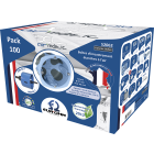 Pack de 100 Boîtes d'encastrement étanches à l'air 1 poste XL + Scie cloche Eur'Ohm diam. 67mm prof - EUROHM - 52062