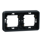 Mureva Styl - Cadre 2 postes horizontal - encastré - IP55 - IK08 - gris - SCHNEIDER ELECTRIC - MUR34101