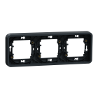 Mureva Styl - Cadre 3 postes horizontal - encastré - IP55 - IK08 - gris - SCHNEIDER ELECTRIC - MUR34109