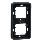 Mureva Styl - Cadre 2 postes vertical - encastré - IP55 - IK08 - gris - SCHNEIDER ELECTRIC - MUR34151