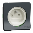 Mureva Styl - Prise de courant 2P+T - composable -IP55-IK08 - connex auto - gris - SCHNEIDER ELECTRIC - MUR36133