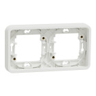 Mureva Styl - Cadre 2 postes horizontal - encastré - IP55 - IK08 - blanc - SCHNEIDER ELECTRIC - MUR39101