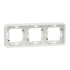 Mureva Styl - Cadre 3 postes horizontal - encastré - IP55 - IK08 - blanc - SCHNEIDER ELECTRIC - MUR39109