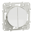 Odace - double va-et-vient - blanc - 10A - SCHNEIDER ELECTRIC - S520214