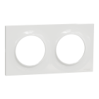 Odace Styl - plaque 2 postes horizontaux ou verticaux entraxe 71mm blanc - SCHNEIDER ELECTRIC - S520704