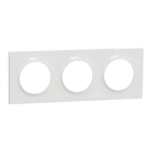 Odace Styl - plaque 3 postes horizontaux ou verticaux entraxe 71mm blanc - SCHNEIDER ELECTRIC - S520706