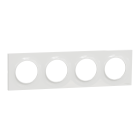 Odace Styl - plaque 4 postes horizontaux ou verticaux entraxe 71mm blanc - SCHNEIDER ELECTRIC - S520708