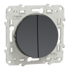Odace - double va-et-vient anthracite - SCHNEIDER ELECTRIC - S540214
