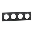 Odace Styl - plaque 4 postes horizontaux ou verticaux entraxe 71mm anthracite - SCHNEIDER ELECTRIC - S540708