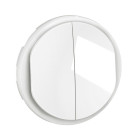 Enjoliveur pour double poussoir NO+NF lumineux Céliane - Blanc - LEGRAND - CB3001