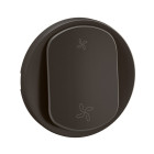 Enjoliveur pour interrupteur ou poussoir VMC Céliane 2 vitesses - Noir - LEGRAND - CN6001