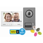 Kit portier vidéo Note 2 Wifi, platine avec 1 bouton-poussoir, moniteur 7 pouces, report d'appel intégré - URMET YOKIS - 1723/95