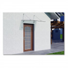 Auvent de porte 120 x 90 cm terrasse Marquise verre sécurité transparent