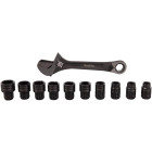 Clé à molette multifonction + 10 douilles - MAKITA - B-65458