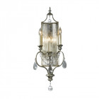 Applique gianna, argent cristal et verre miroir, 3 ampoules