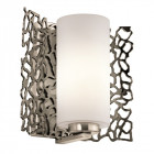 Applique silver coral, étain