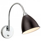 Applique bari, noir / chrome