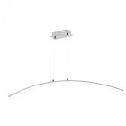 Suspension argentée techno 1 ampoule 110 cm