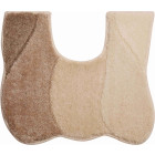 Tapis de salle de bain curts beige contour wc 50 x 60 cm