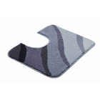 Tapis de salle de bain duna gris contour wc 50 x 60 cm