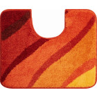 Tapis de salle de bain duna orange contour wc 50 x 60 cm
